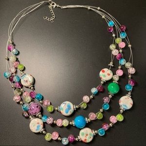 Multi strand glass beads Necklace